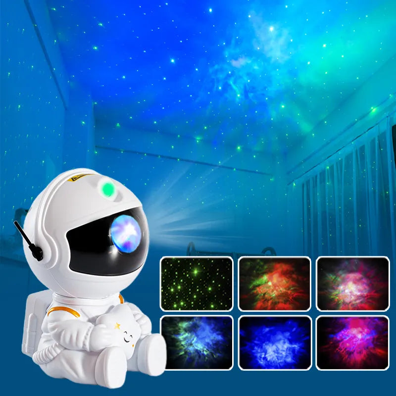 Galaxy Star Projector LED Night Light, Astronaut Design, for Bedroom Home Decor, Children's Gifts