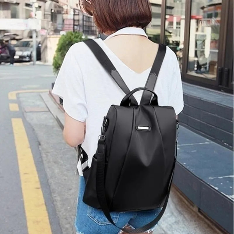 New Women's Multifunction Backpack - Casual Nylon School Bag for Girls - Fashion Detachable Strap - Travel Shoulder Bag