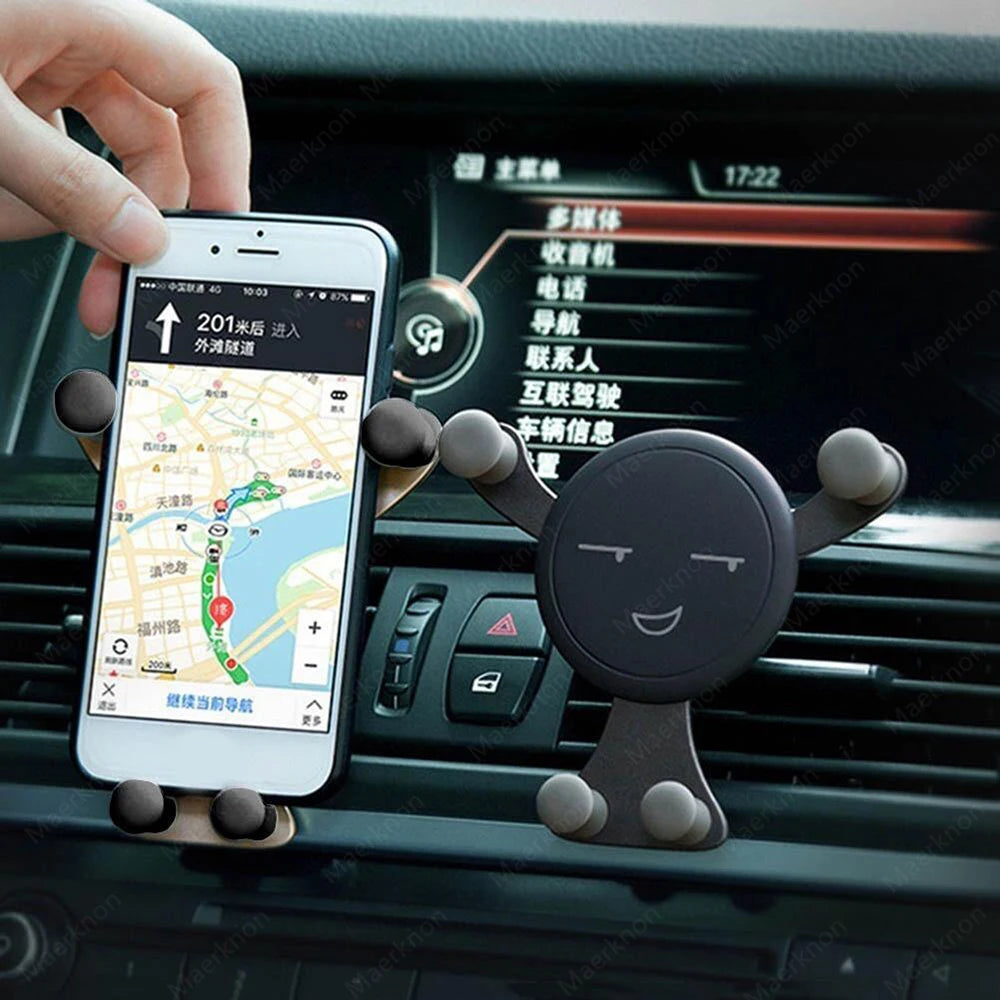 Car Phone Holder Mount for iPhone 15/14/13 Pro, Xiaomi, Huawei, Samsung - Universal Air Vent GPS Smartphone Bracket