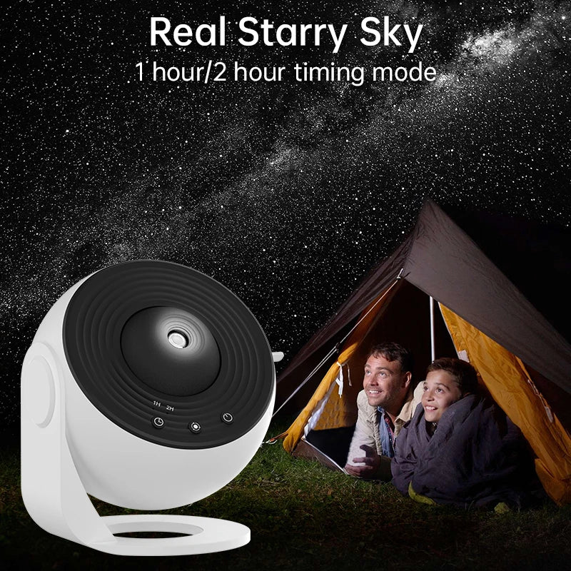 Night Light Galaxy Projector: Starry Sky, 360° Rotating Planetarium Lamp, Kids Bedroom, Valentine's Day Gift, Wedding Decor.