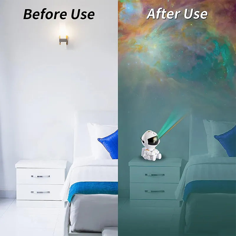 Galaxy Star Projector LED Night Light, Astronaut Design, for Bedroom Home Decor, Children's Gifts