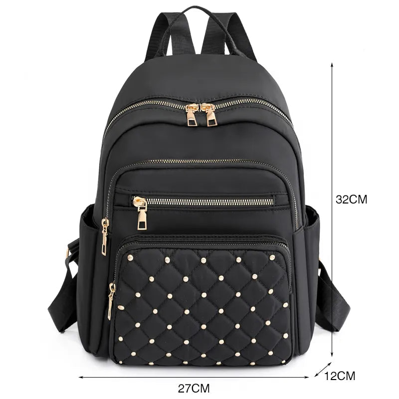 Fashion Backpack Women High Quality Nylon Backpacks - Female Big Travel Back Pack Large School Bags for Teenage Girls Shoulder Bag