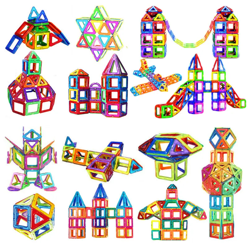 Magnetic Building Blocks in Big and Mini Sizes, DIY Magnet Toys for Kids, Construction Designer Set, Children's Gift