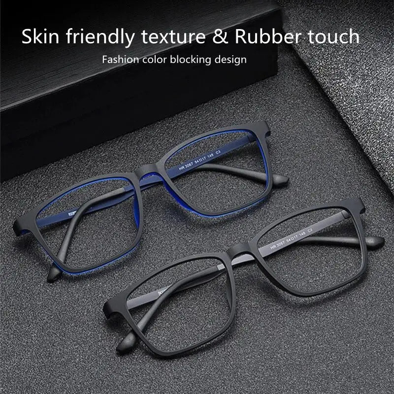 High-Quality Pure Titanium Men's Anti Blue Light Reading Glasses - Diopter +1.0 to +4.0