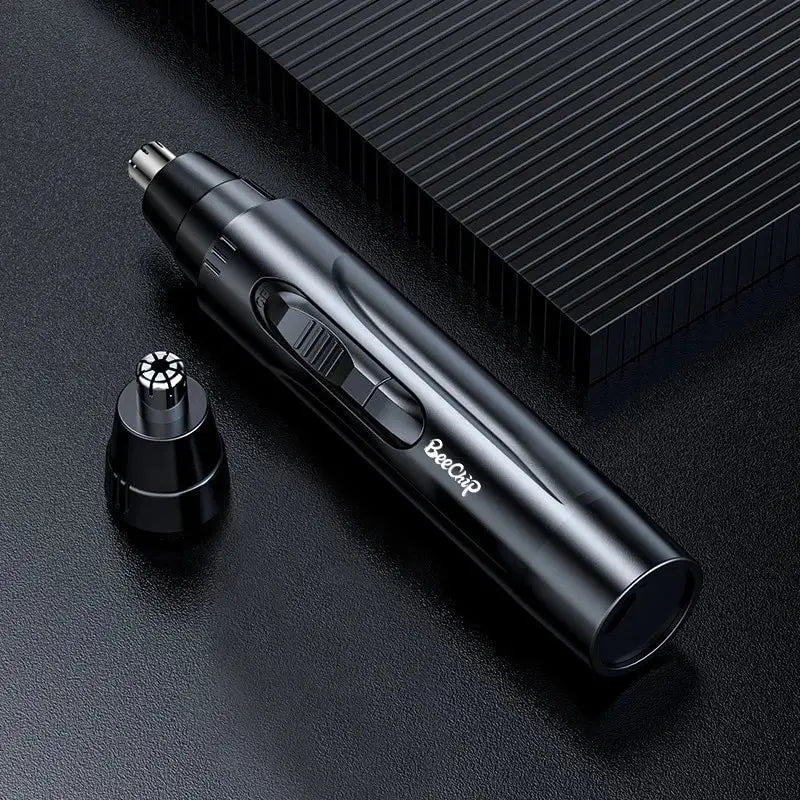 Black Electric Nose Hair Trimmer For Men And Women Available With Low Noise High Torque High Speed Motor Washable Nasal Hair