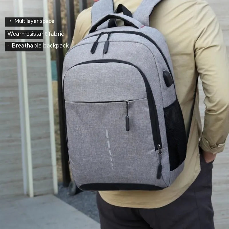 Men's Backpack Large Capacity Simple Fashion Travel Female Student Computer Bag