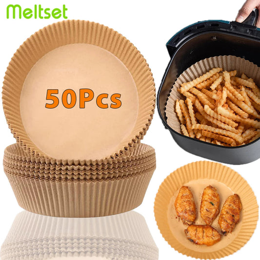 50/100Pcs Non-Stick Air Fryer Disposable Paper Liners