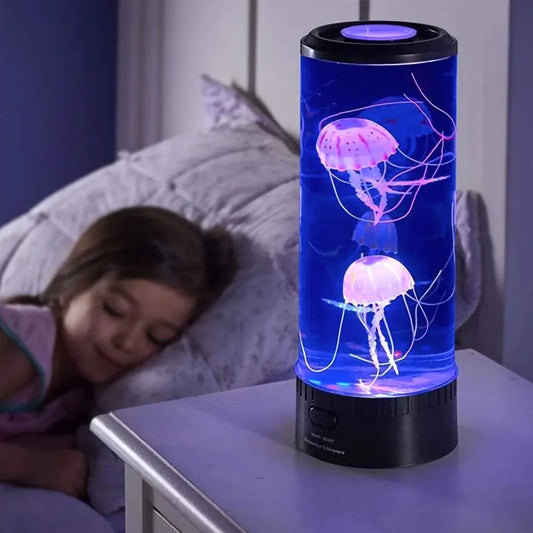 Color Changing Jellyfish Lamp, USB/Battery Powered, Table Night Light, Gift for Children, Home Bedroom Decor, Birthday Present for Boys and Girls