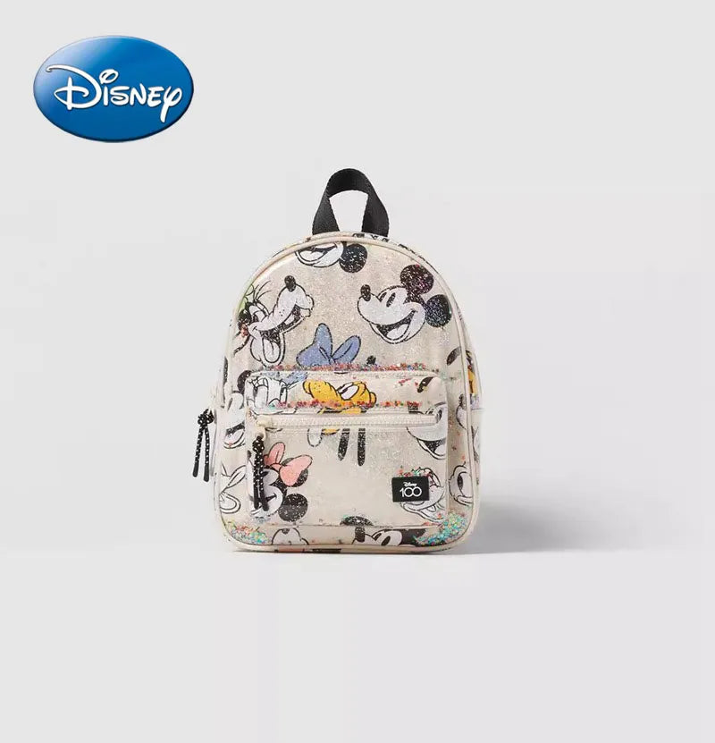 Mickey Mouse Print - Cute and Fashionable Mini Backpack for Girls - Travel Storage, Cartoon Design, Ideal for Baby Girls"