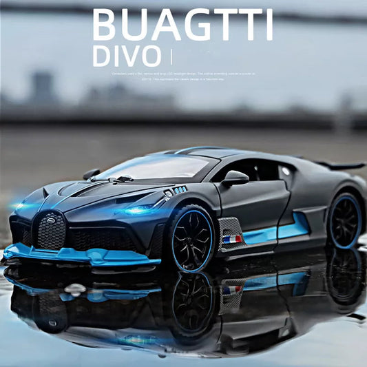 1/32 Alloy Diecast Metal Bugatti Divo Model Toy Car with Lights, for Boys and Kids, All time Gift