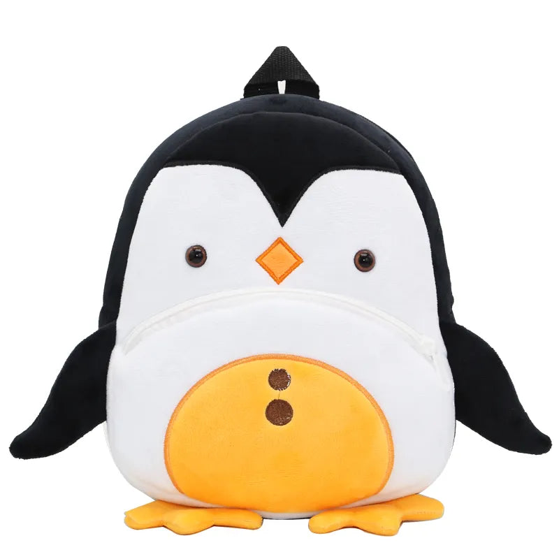 Boys Girls Backpack Cute Animal Penguin Children Plush Backpack Kindergarten School Bag