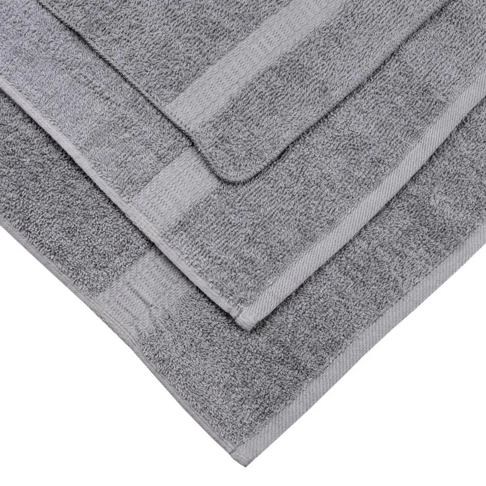 Mainstays Solid 18-Piece Bath Towel Set, School Grey  bath towels  face towel  bath towel  bath towels for adults