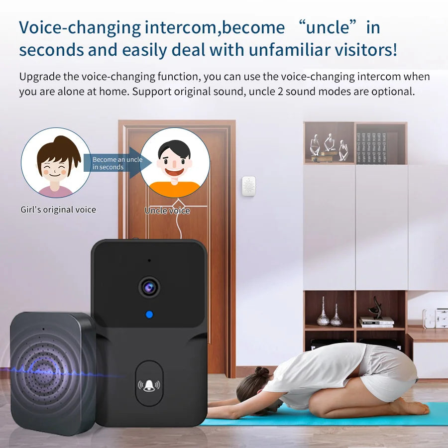 Tuya Smart Wifi Video Doorbell Wireless HD Camera PIR Motion Detection IR Alarm Security Smart Home Door Bell Intercom