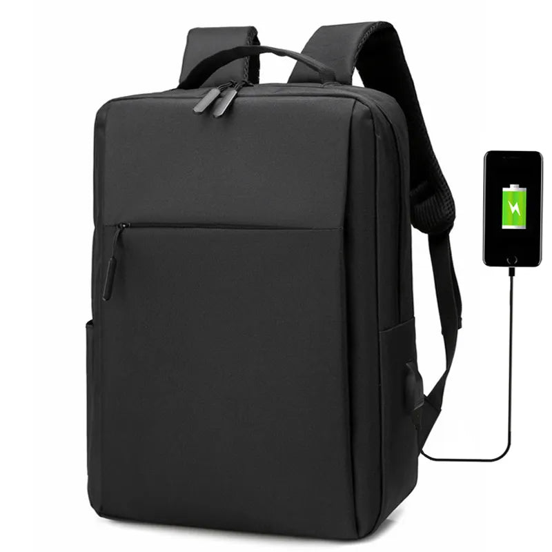 5.6-Inch Laptop Men's Backpack - Nylon Travel Backpack with USB Charging - Waterproof Computer School Backpack for Men