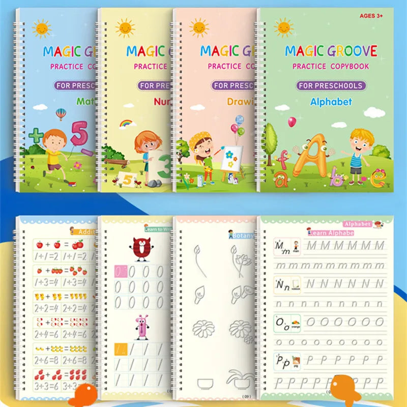 Reusable Magic Copybook Drawing Toy for Children, Montessori Pen Control Training, Writing Sticker Learning, Educational Kids' Toy