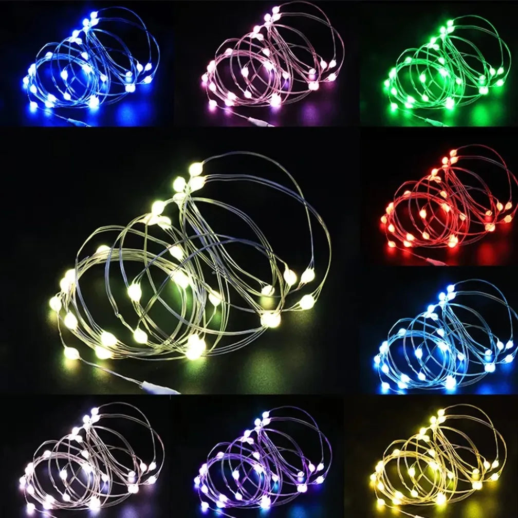 5M LED String Lights Waterproof Led Copper Wire Fairy Lights Battery Operated DIY Wedding Party & Decoration Garland