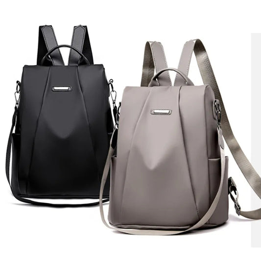 New Women's Multifunction Backpack - Casual Nylon School Bag for Girls - Fashion Detachable Strap - Travel Shoulder Bag