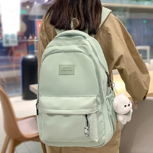 New High Capacity Waterproof College Backpack - Fashionable for Women, Suitable for Laptops, School Bags, Travel, and More"