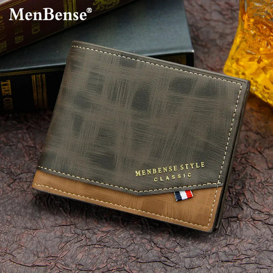 Men's Tri-fold Wallet with Multi-card Slots and Coin Purse