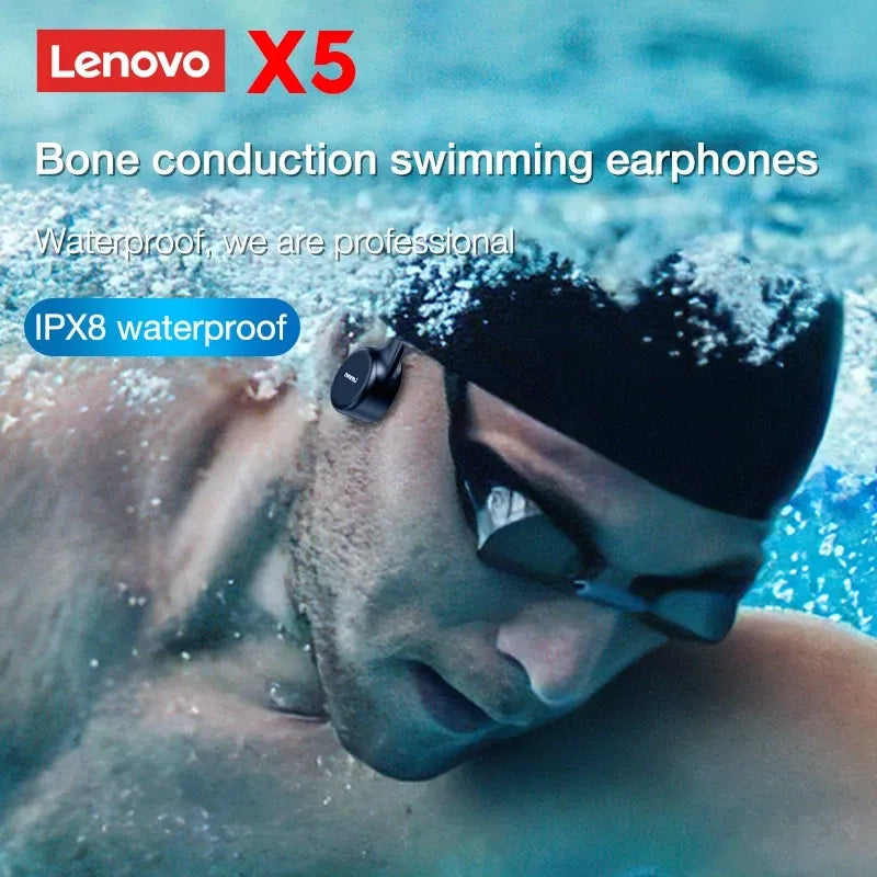 Lenovo Bone Conduction Earphones X3 Pro Bluetooth Hifi Ear-hook Wireless Headset with Mic Waterproof Earbud