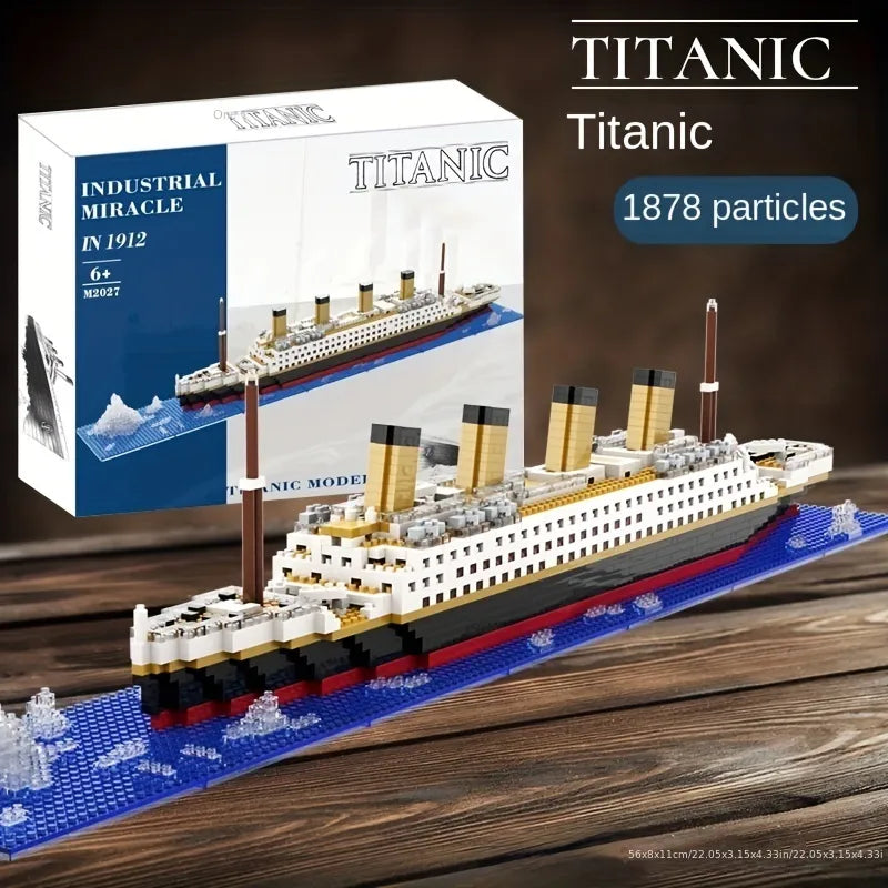 Building block assembly toy Titanic giant boy girl puzzle cruise ship model- 350/607/1878 PCS