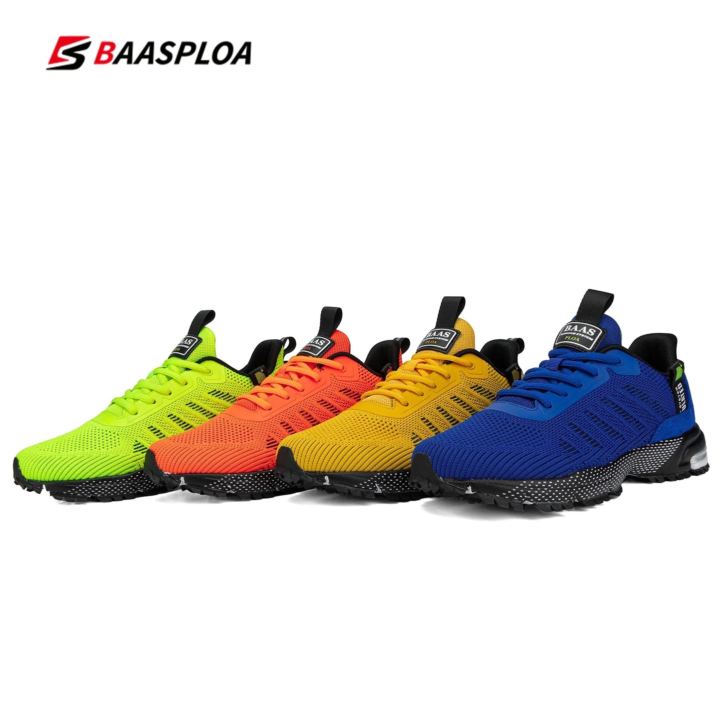 Baasploa Professional Running Shoes For Men Lightweight Men's Designer Mesh Sneakers Lace-Up Male Outdoor Sports Tennis Shoe