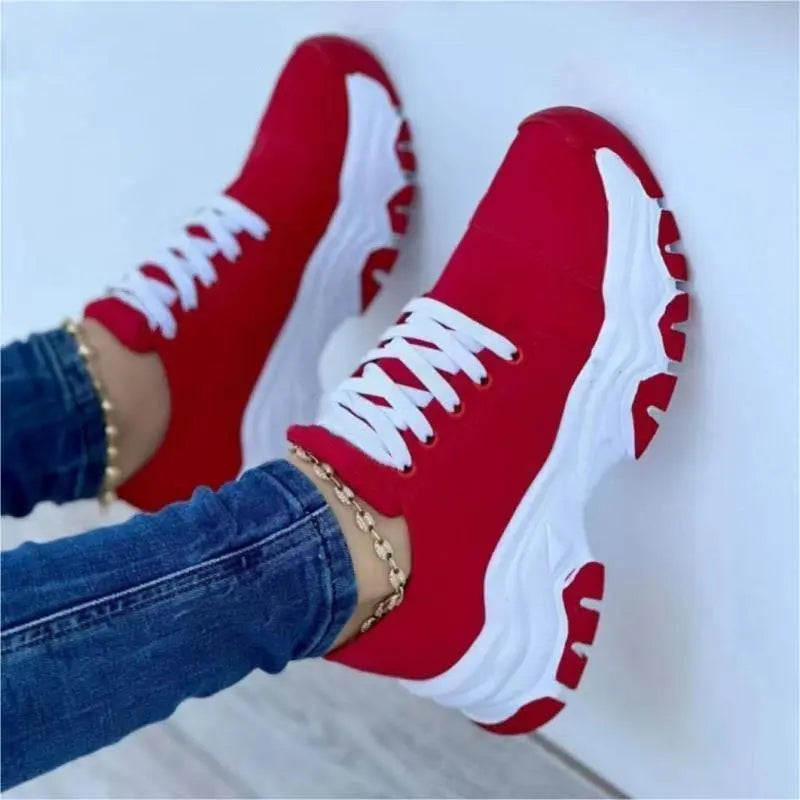 Sneakers Women Shoes-New Pattern Canvas Shoe Casual Women Sport Shoes Flat Lace-Up Adult Zapatillas Mujer Chaussure Femme