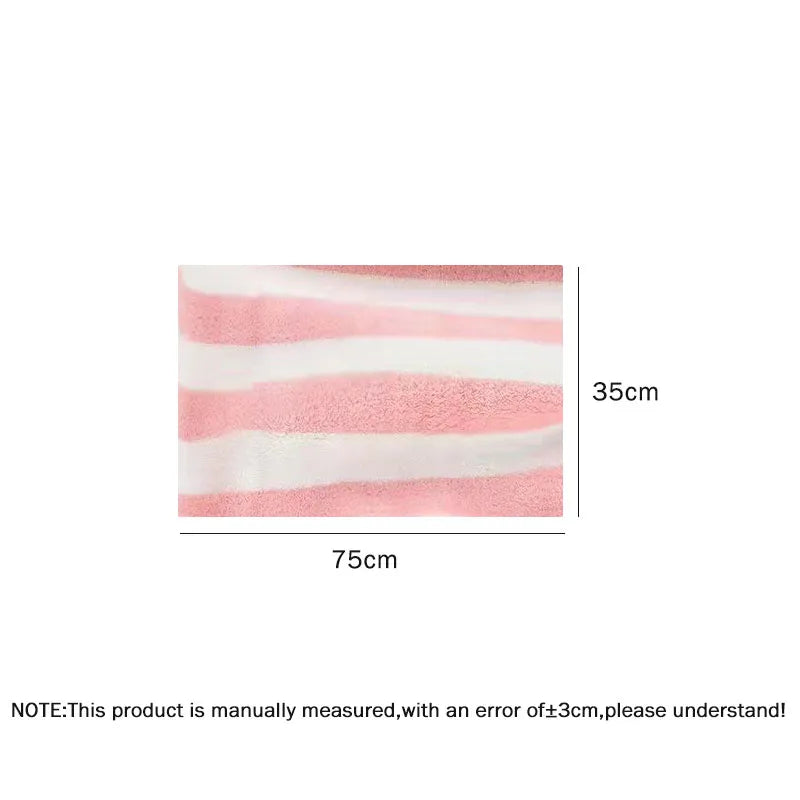 YOMDID 35x75cm Bath Towel Coral Fleece Striped Adult Household Textiles Bathroom Soft Woman Girl's Sauna Spa Absorbent Towel