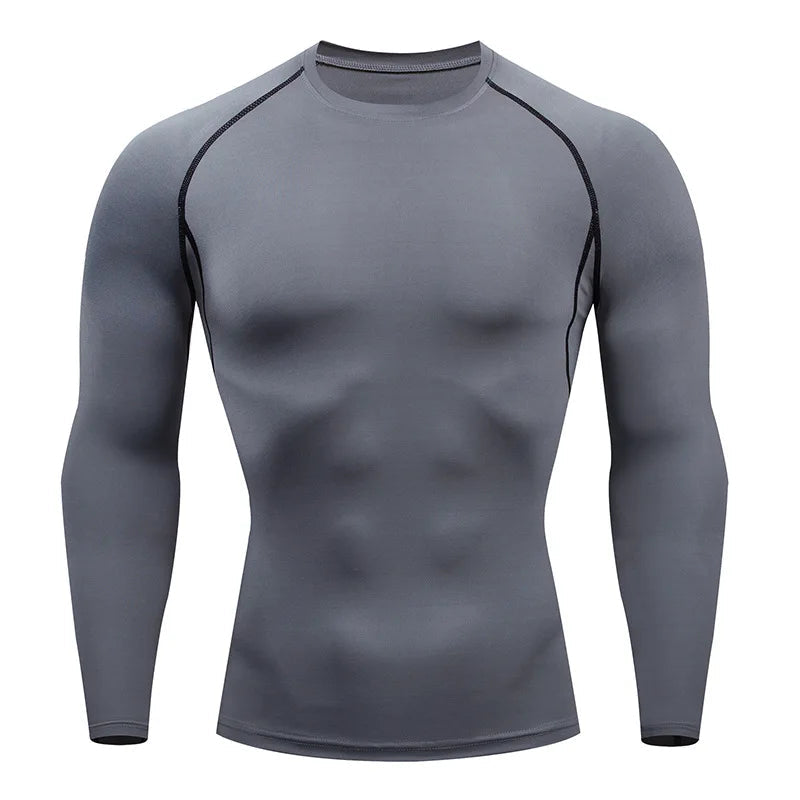 Men Workout Long Sleeve T- shirt Spring Autumn Gym Running Sport Men's T-shirts Fitness Sportswear Outdoor Tops For Men Clothes