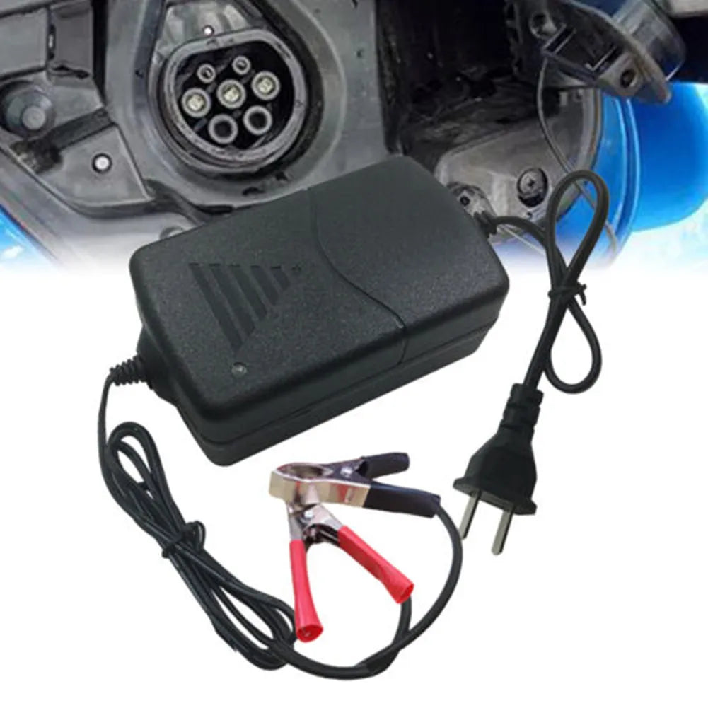 Car Battery Charger Maintainer Auto 12V 1.5A US Large Clip Trickle RV For Truck Motorcycle ATV Fit Hydrochloric Acid Battery.