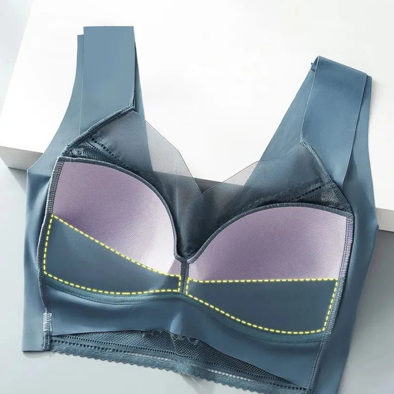 Lace Bras for Women: Full Cup, Solid Color, V-Neck, Seamless, Push Up, Breathable Lingeri