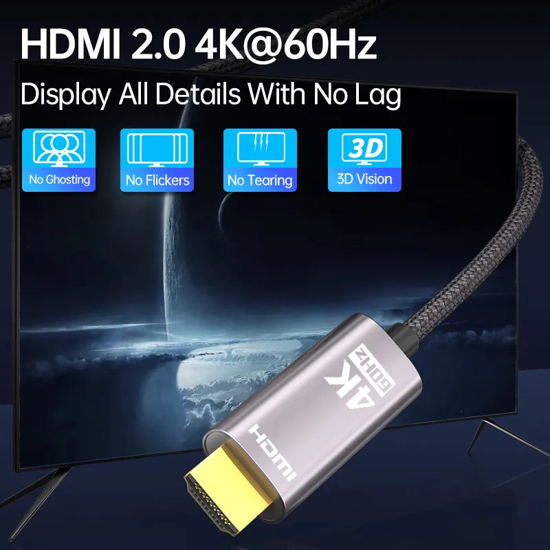 USB C to HDMI Cable 4K60Hz UHD Type C to HDMI Converter for MacBook Pro Air iPadPro Samsung Galaxy Pixelbook XPS TV HDMI Adapter