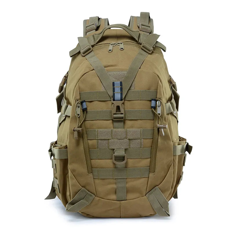 40L Military Camping Backpack for Men - Tactical Molle Rucksack for Hiking and Climbing with Reflective Shoulder Straps