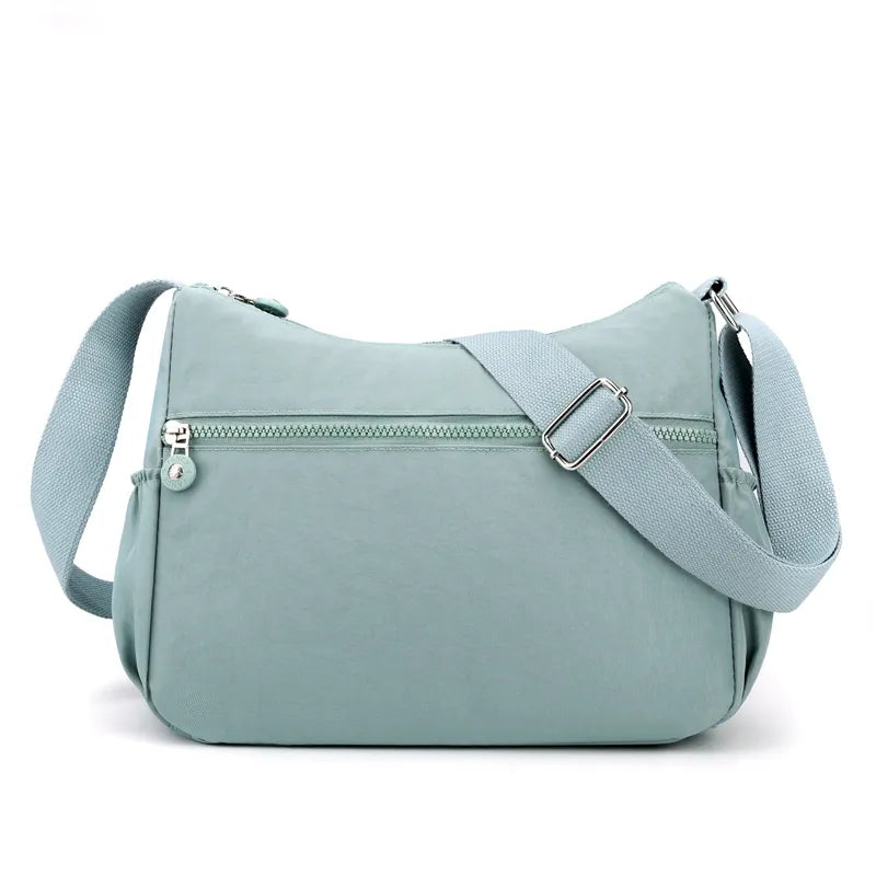 Waterproof Nylon Shoulder Bag Crossbody Messenger Handbag for Women.