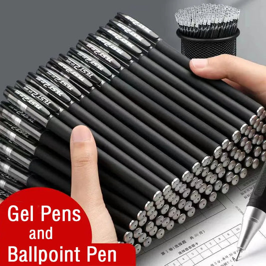 Gel Pen Set: Black, Blue, Red, 0.5mm Bullet Tip, School & Office Supplies, Kawaii Stationery Accessories 3+20 Refill