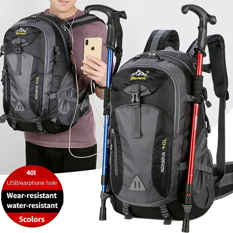 New Waterproof Nylon Men's Backpack for Casual Outdoor Travel - Ladies Hiking, Camping, Mountaineering Bag - Youth Sports Bags