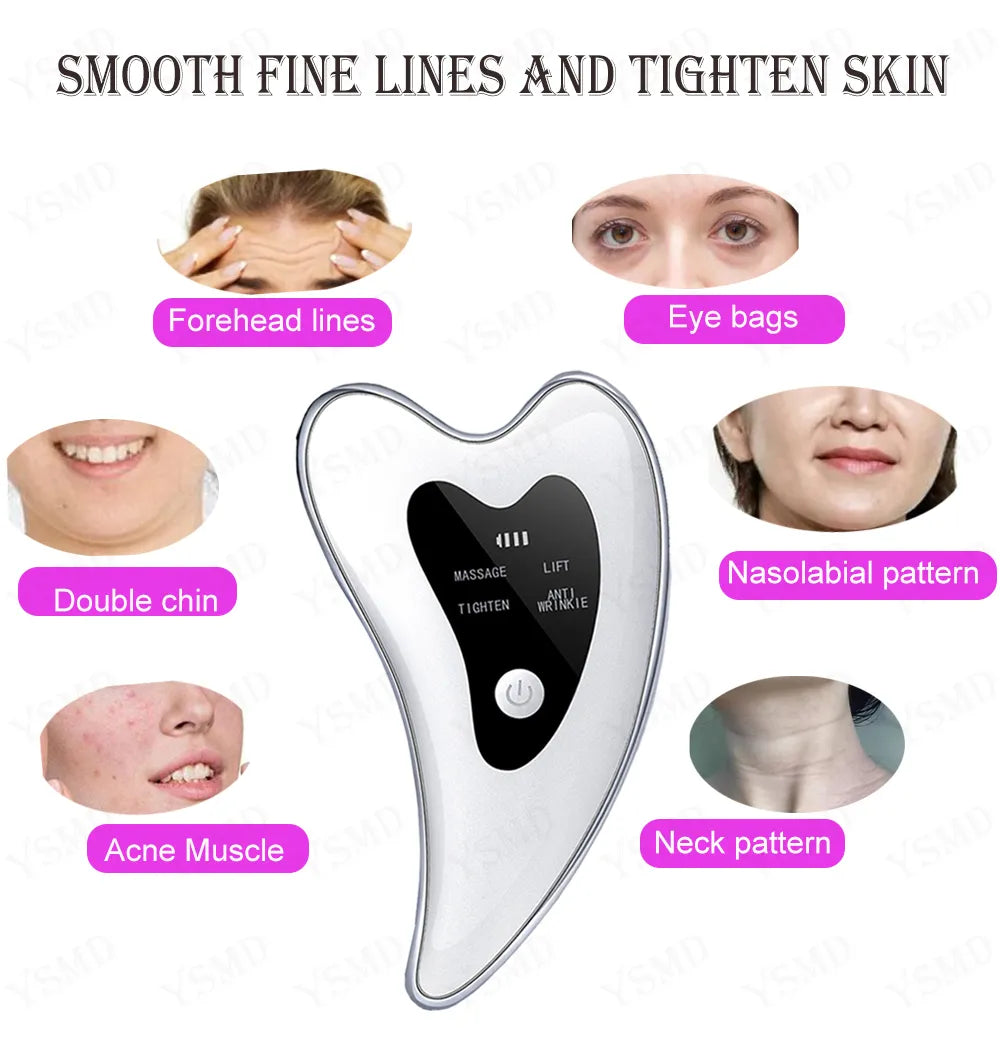 Face Massagers Skin Scraping for Facial Lifting Tighten Care Anti Wrinkle Double Chin Remove Neck Electric Massage Skincare Tool