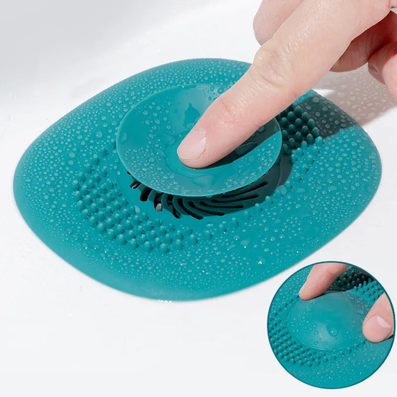 2Pcs Bathroom Hair Catcher & Sink Plug Drain Strainer