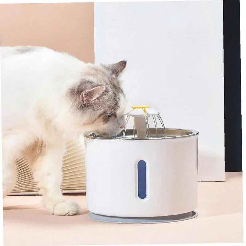 Automatic Pet Water Fountain 2.4l Dogs Cats And Rabbits Drink Water God Round Bowl With Led Light Safety And Silent Pet Supplies