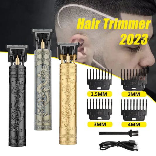 Vintage T9 Hair Trimmer for Men - Professional Cordless Beard Trimmer - Ideal for Home and Travel