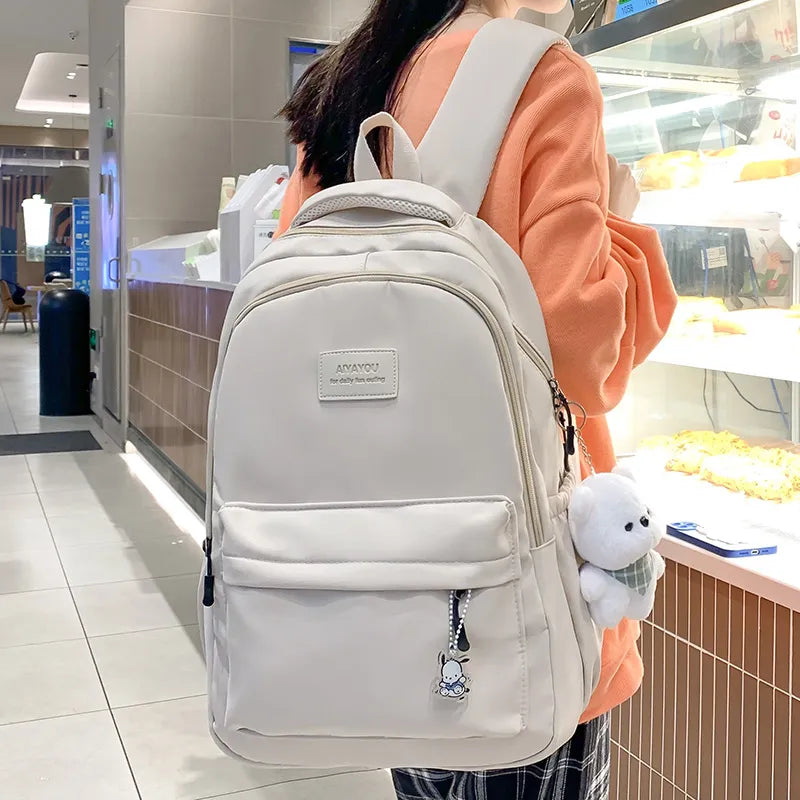 New High Capacity Waterproof College Backpack - Fashionable for Women, Suitable for Laptops, School Bags, Travel, and More"