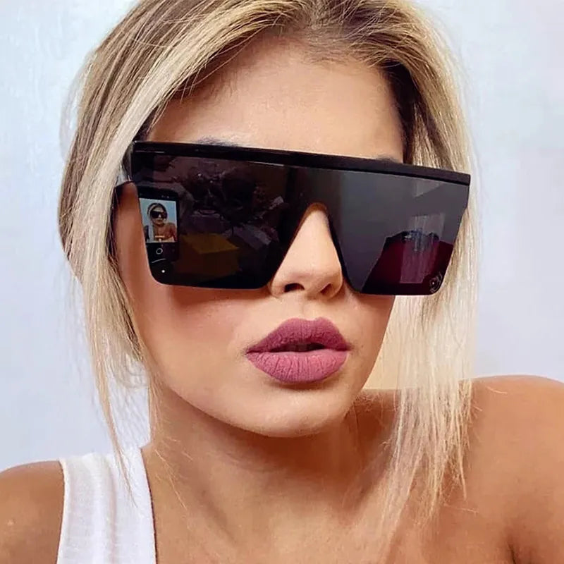 OLOPKY 2022 Oversized Square Sunglasses Women Vintage Big Frame Women Sun Glasses Fashion Shades for Women/Men Gafas De Sol