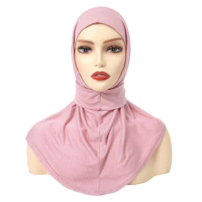 Classical Women's Snap Fastener Hijabs - Full Cover Head Wraps, Turban Caps for Women