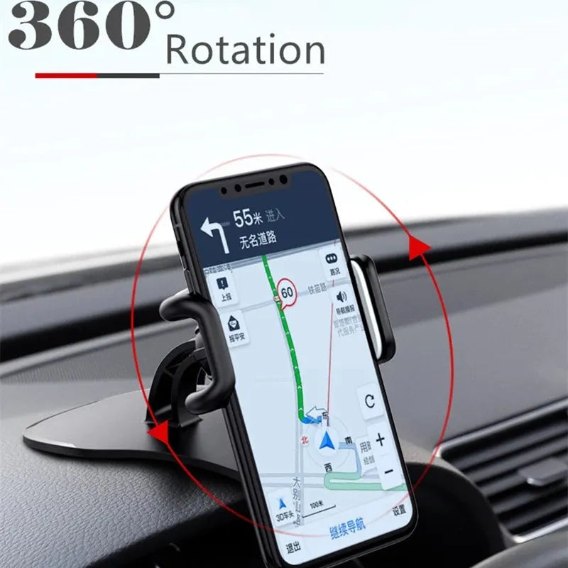 Car Mobile Phone Holder: Easy Clip, Multi-Functional, Universal Dashboard Mount for GPS Navigation.