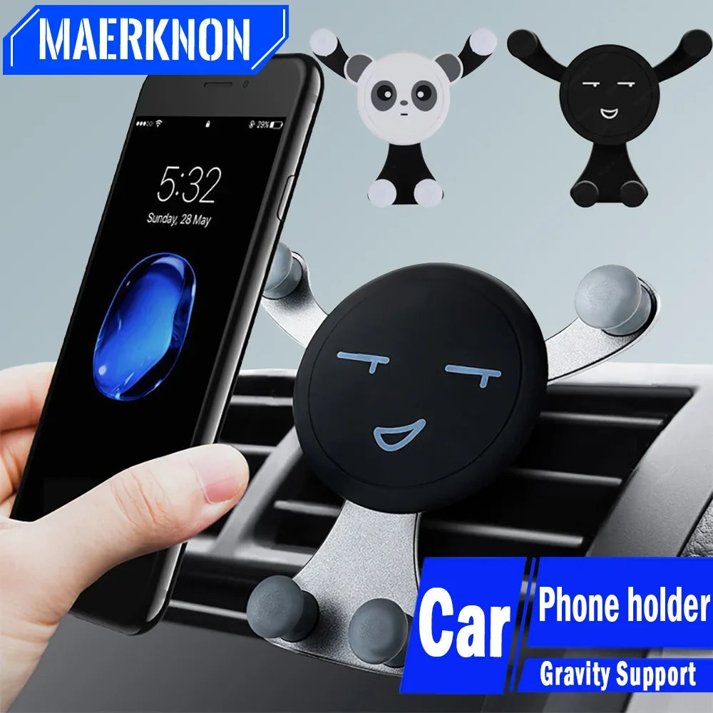 Car Phone Holder Mount for iPhone 15/14/13 Pro, Xiaomi, Huawei, Samsung - Universal Air Vent GPS Smartphone Bracket