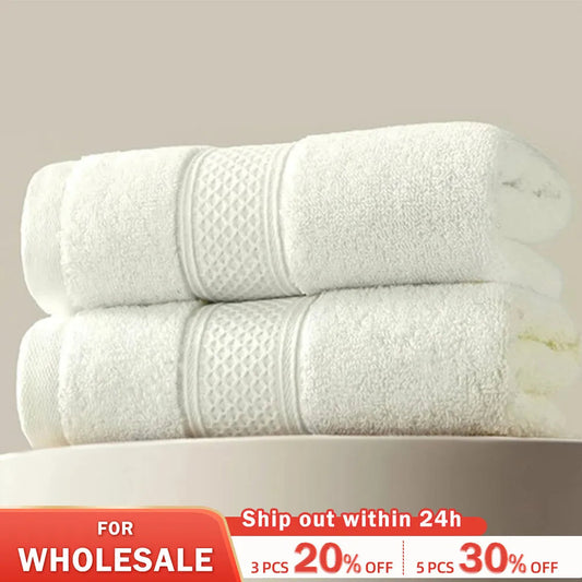 Cotton Bathroom Face Towel, 2-Pack: Strong Absorbent, Soft, Non-shedding, Thickened