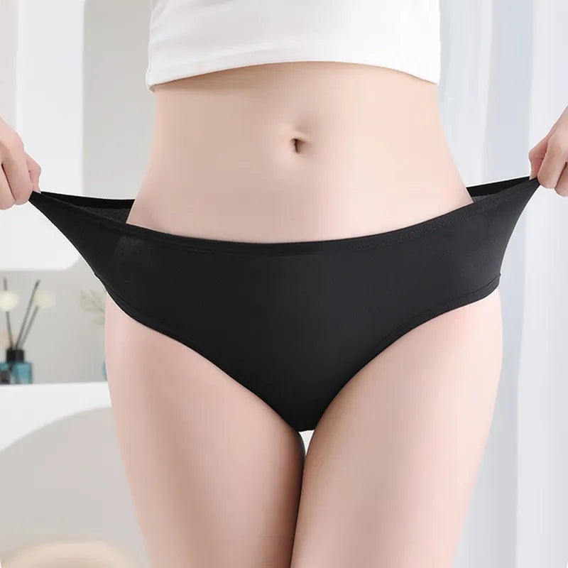 7Pcs/Lot Plus Size Underwear Women's Panties Cotton Girl Briefs Sexy Lingeries Shorts Underpant Solid Panty Female Intimates 4XL