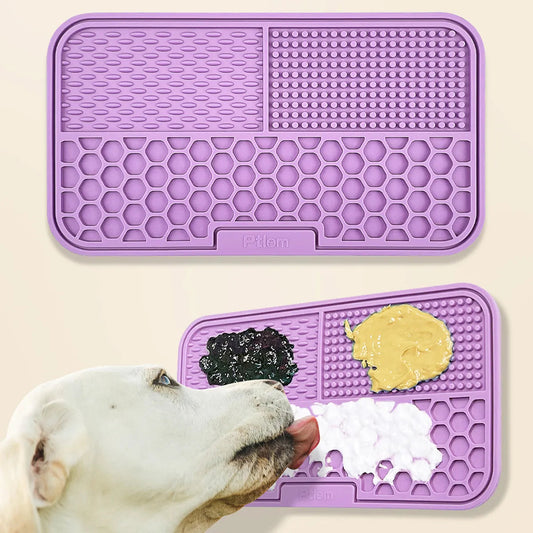 Pet Placemat: Cat and Dog Slow-Feeding Silicone Mat for Slower Eating and Licking Food Pad