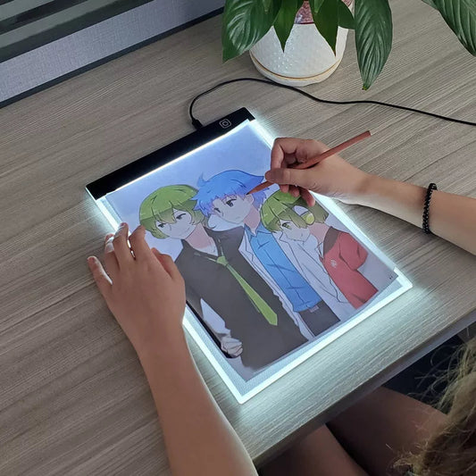 A4 Dimmable LED Drawing Pad for Kids - Educational, Creative Painting Toy and Gif