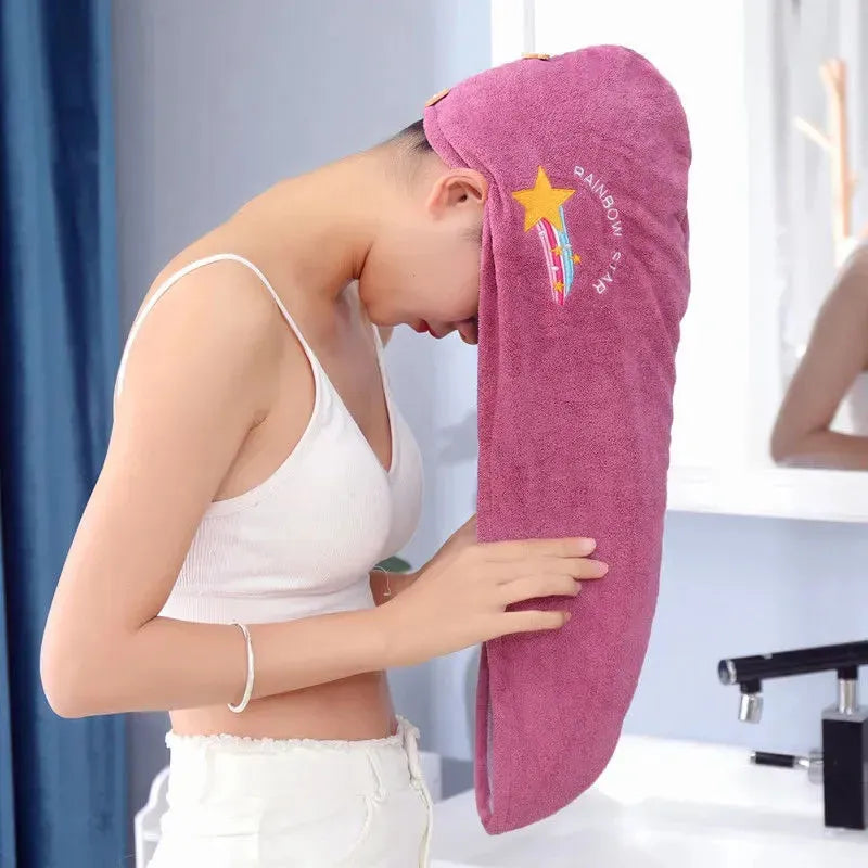 Soft Microfiber Towels and Shower Cap for Quick Drying Hair